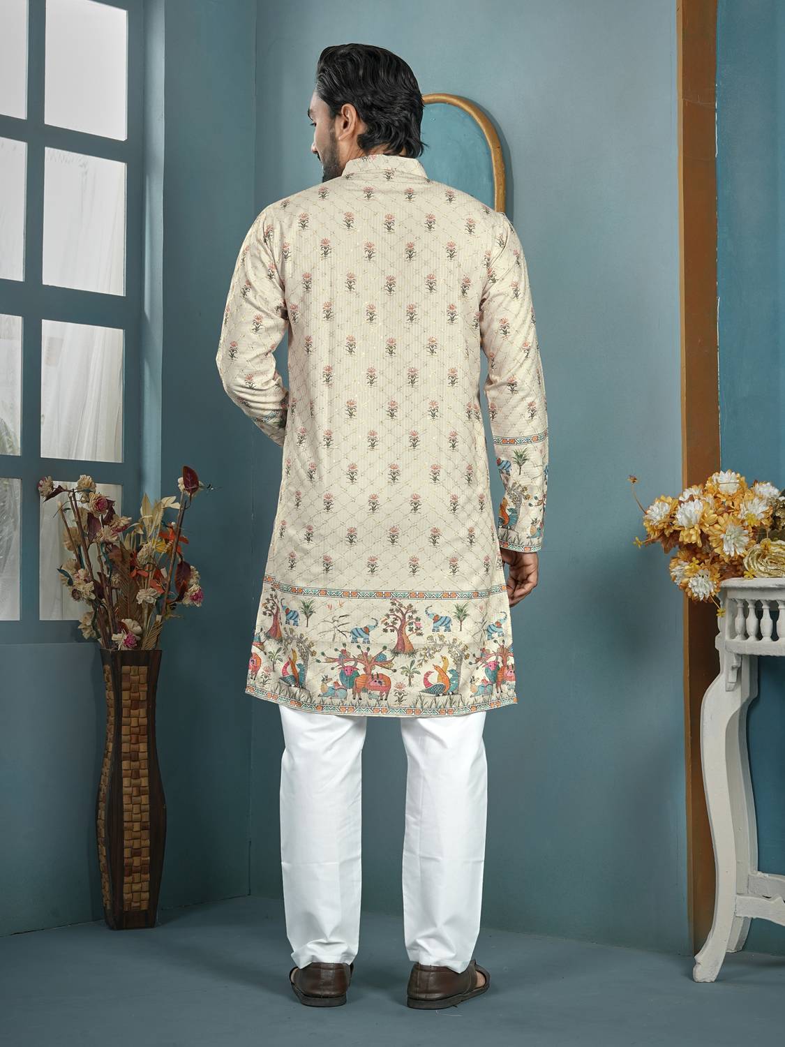 CELLUX Men Kurta Pyjama Set - Image 2