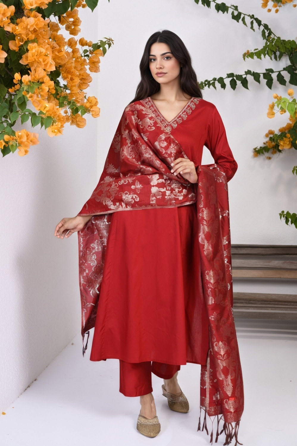 Image of W Women Kurta Pant Dupatta Set