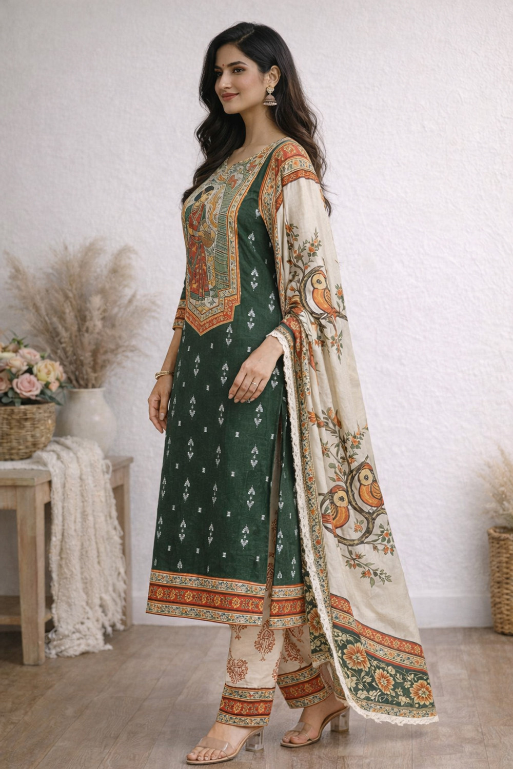 Image of ANOUK Women Pure Cotton Kurta Pant Set