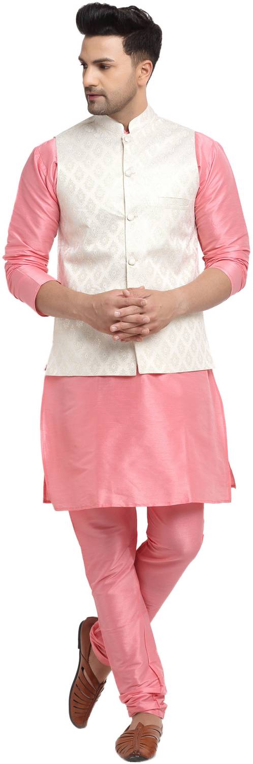 kaifoo Men Kurta Pyjama Ethnic Jacket Set