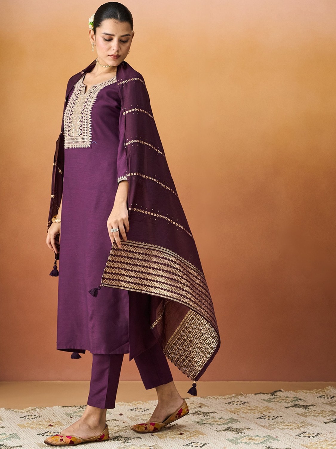 Image of Punky Women Kurta Pant Dupatta Set