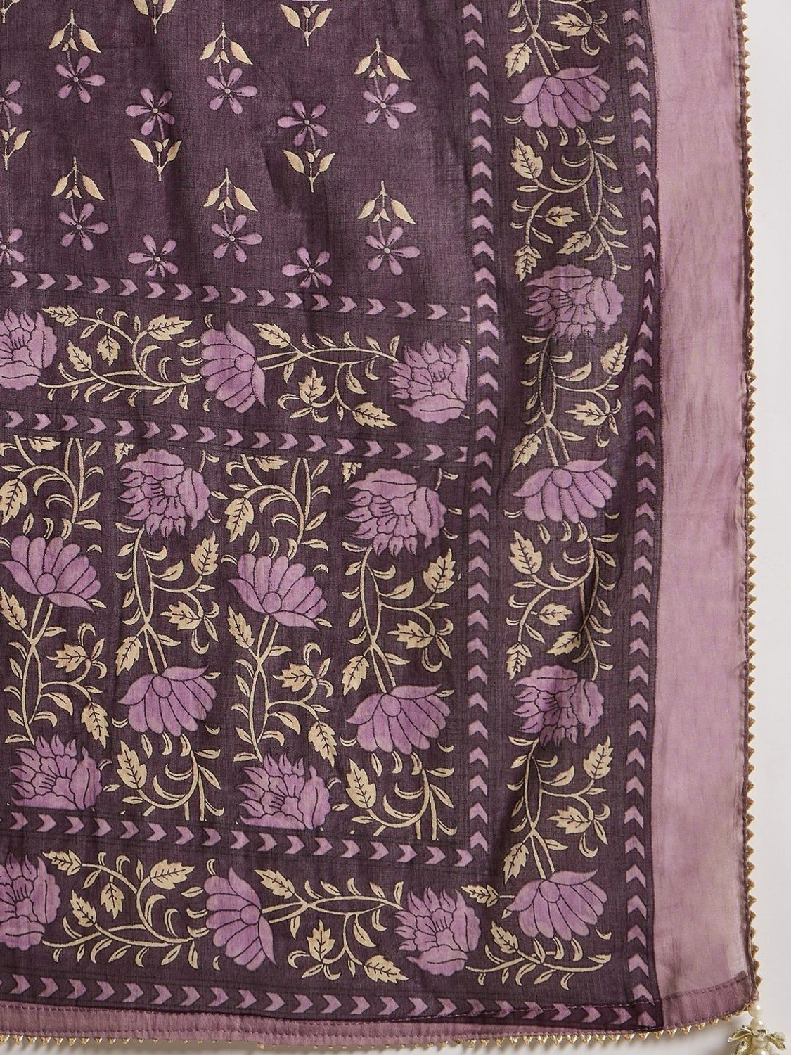 Image of Sangria Women Pure Cotton Kurta Sharara Dupatta Set