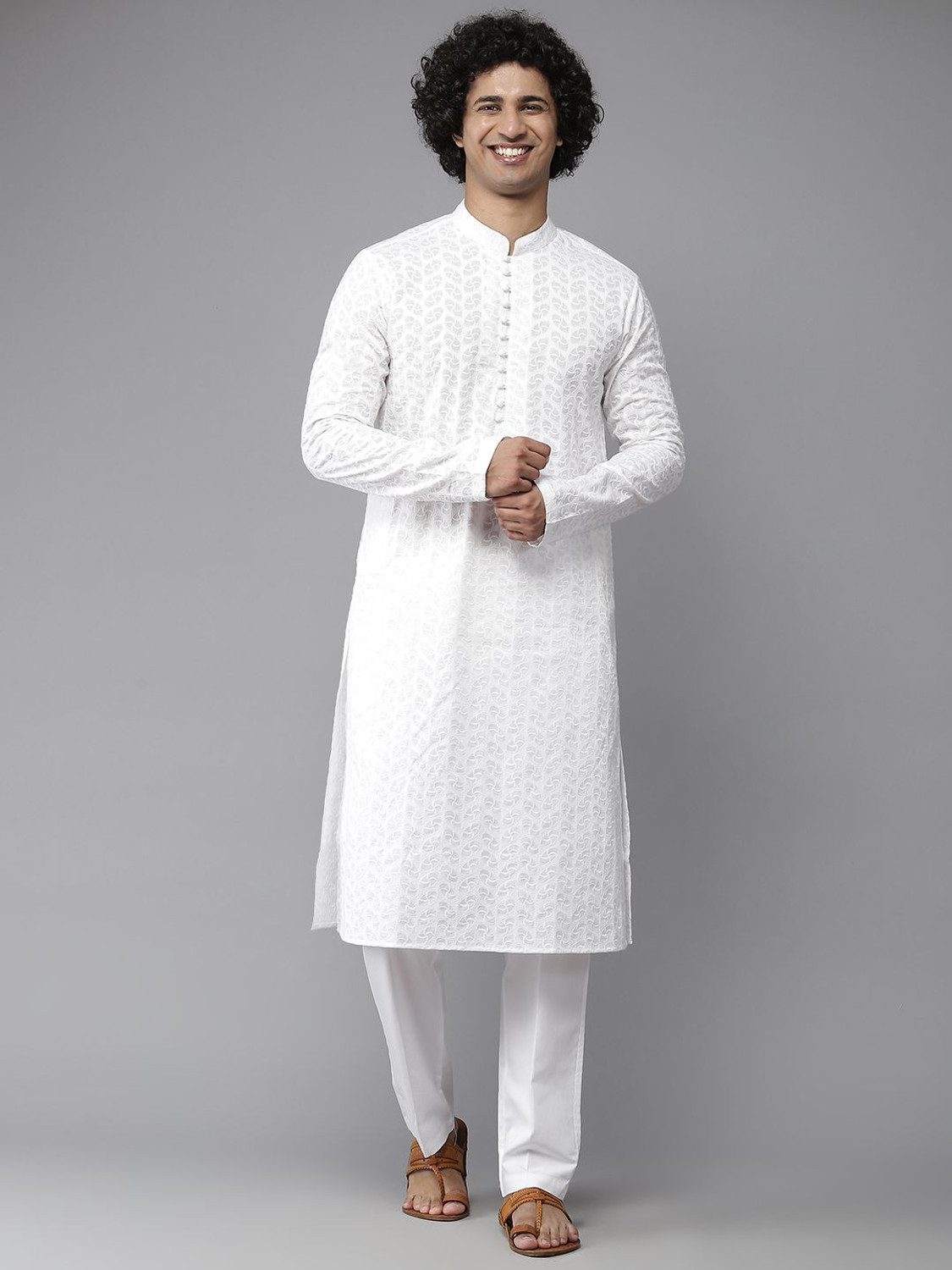 Image of See Designs Men Pure Cotton Kurta Pyjama Set