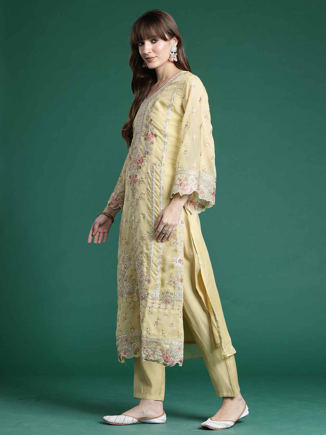 Image of Indo Era Women Kurta Pant Dupatta Set