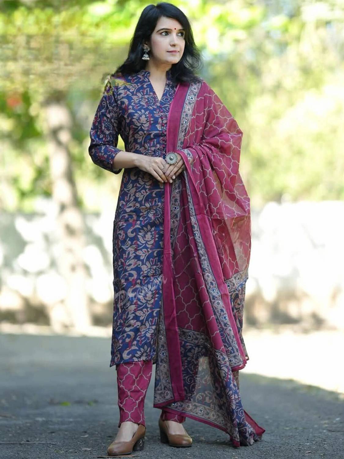ANSAYA Women Kurti Pant Attached Dupatta Set