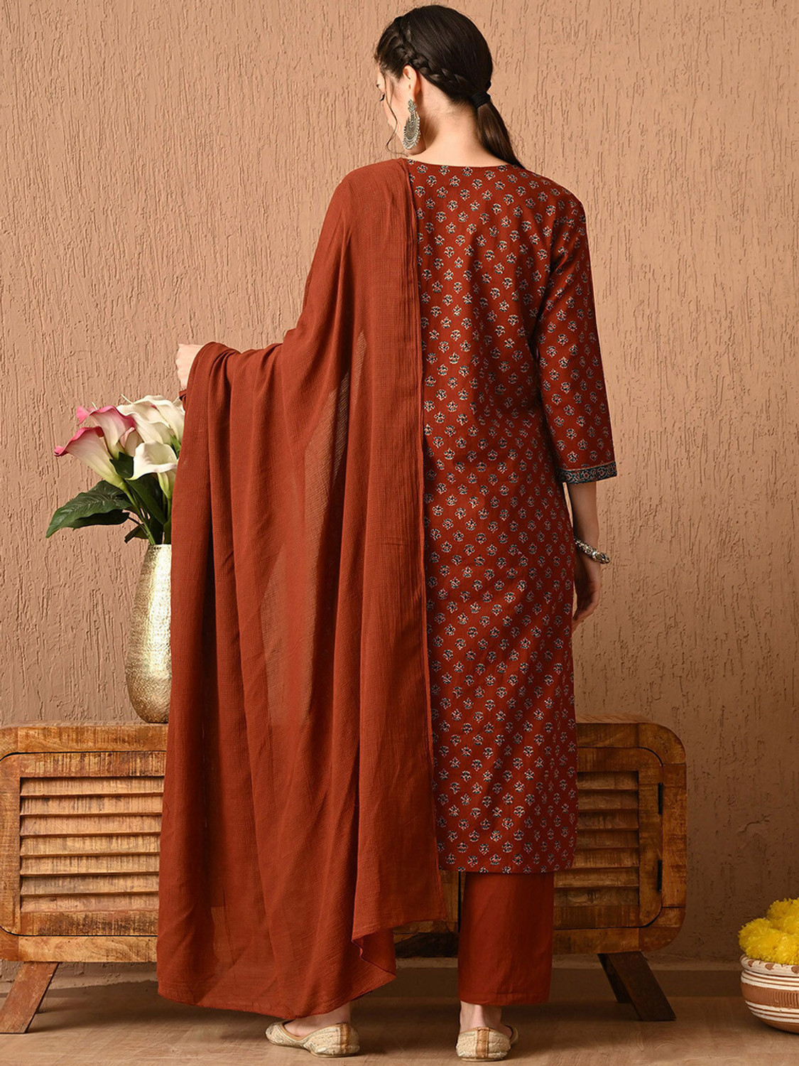 Image of PSCHOICE Women Kurti Pant Dupatta Set