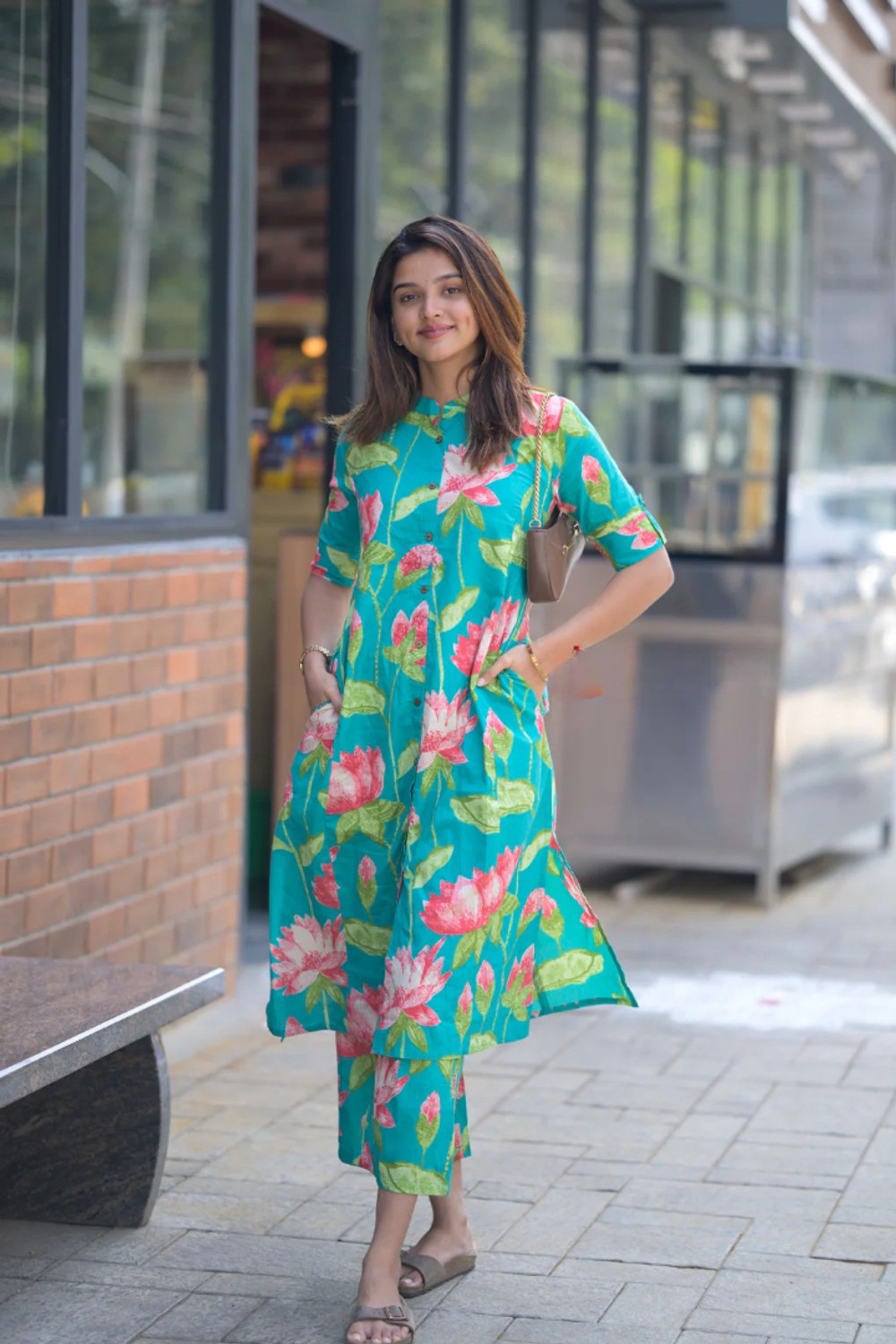 Image of Dress21 Women Kurti Palazzo Set