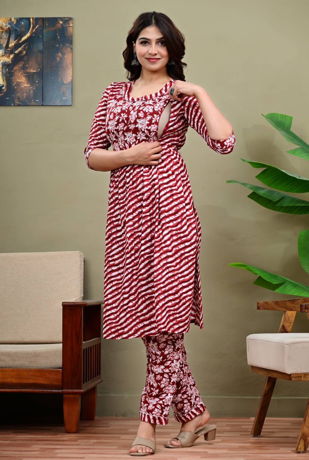 77Taj7 Women Kurta Pant Set