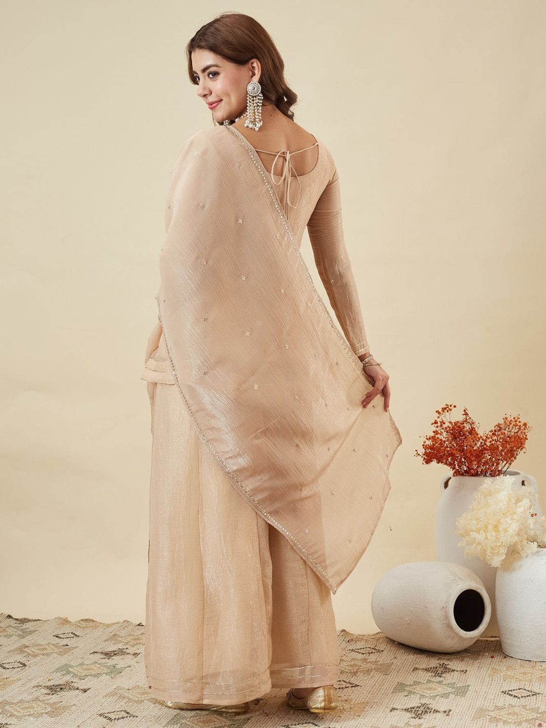 Image of MOKOSH Women Kurta Pant Dupatta Set
