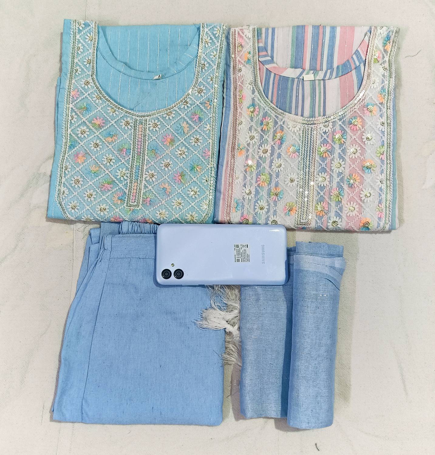 Ansary Collection Women Kurti Pant Dupatta Set