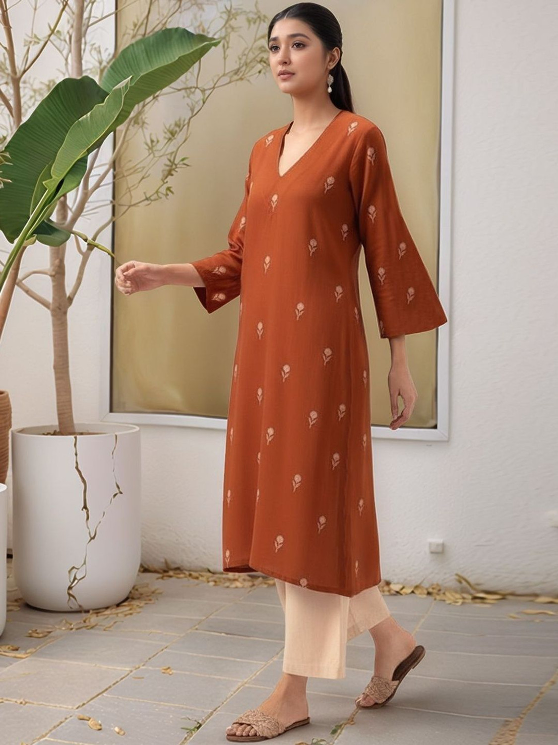 Image of SZN Women Kurta Palazzo Set