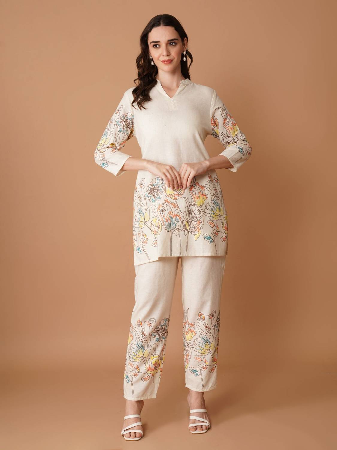 RUVII Women Kurti Pant Set