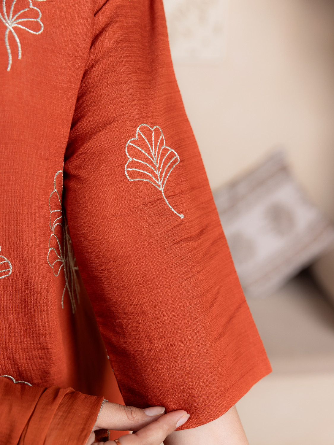 Image of VredeVogel Embroidered Kurta, Trouser /Pant & Dupatta Set