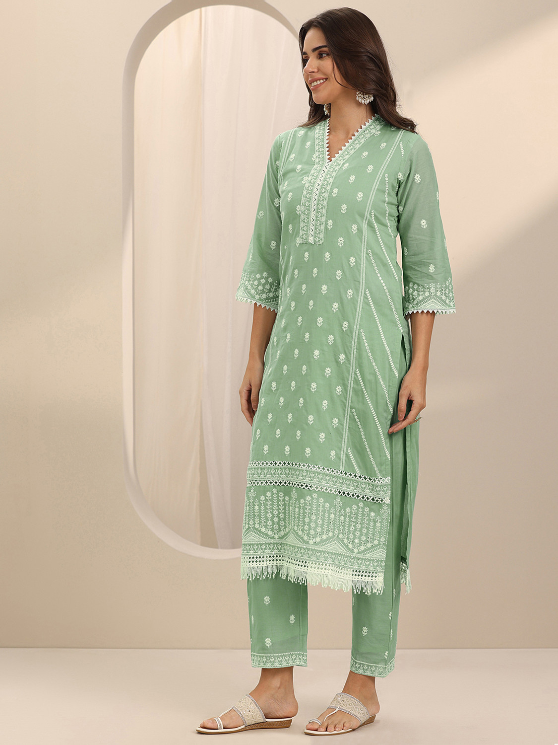 Image of LIBAS Women Kurta Pant Dupatta Set