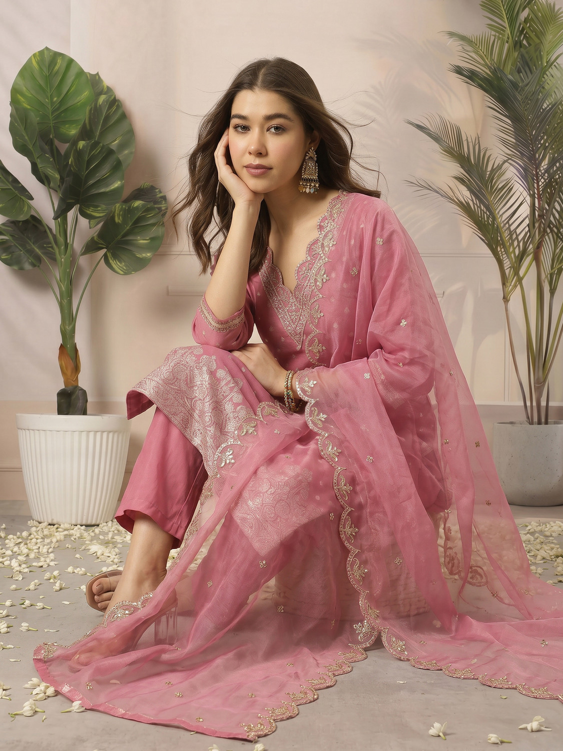 Image of Fabian Fashion Women Kurta Pant Dupatta Set