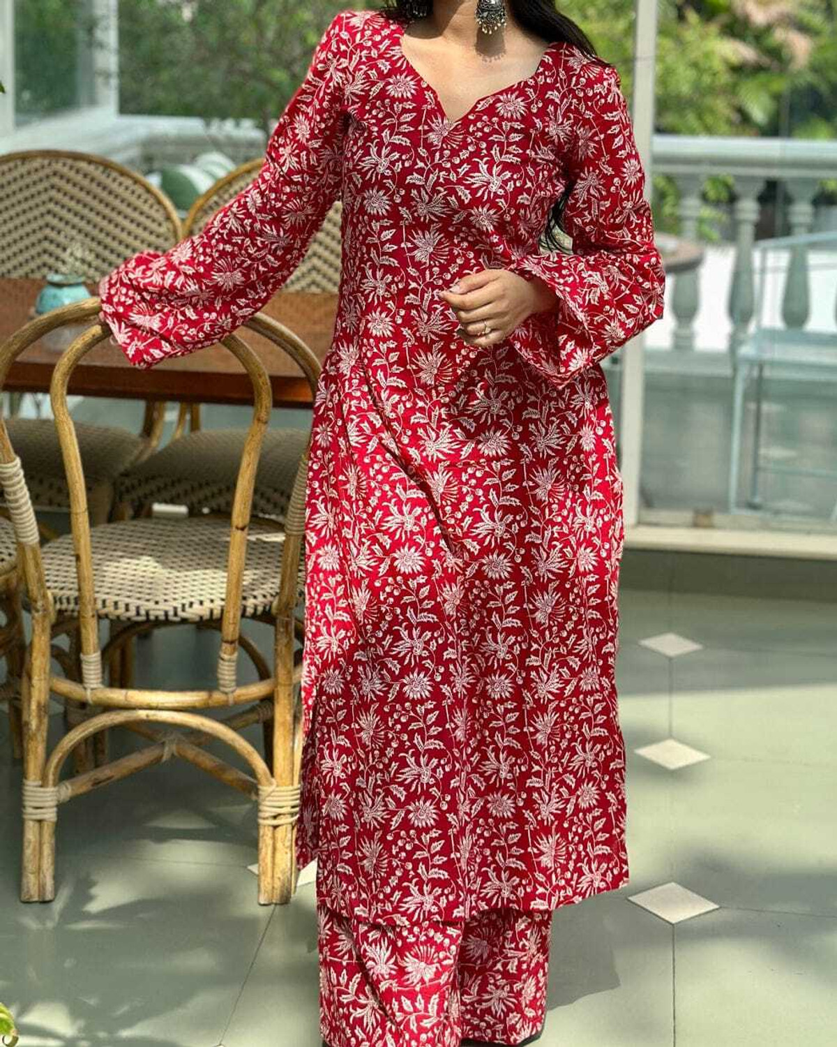 Image of niklav Women Kurta Palazzo Set