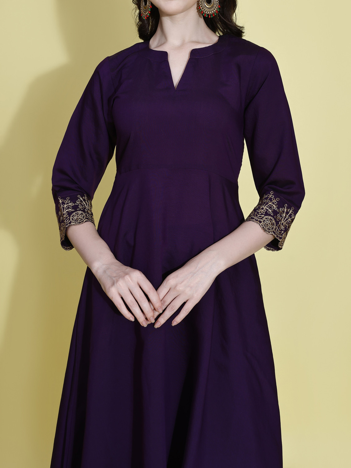 Image of PRATHAM BLUE Women Kurta Palazzo Dupatta Set