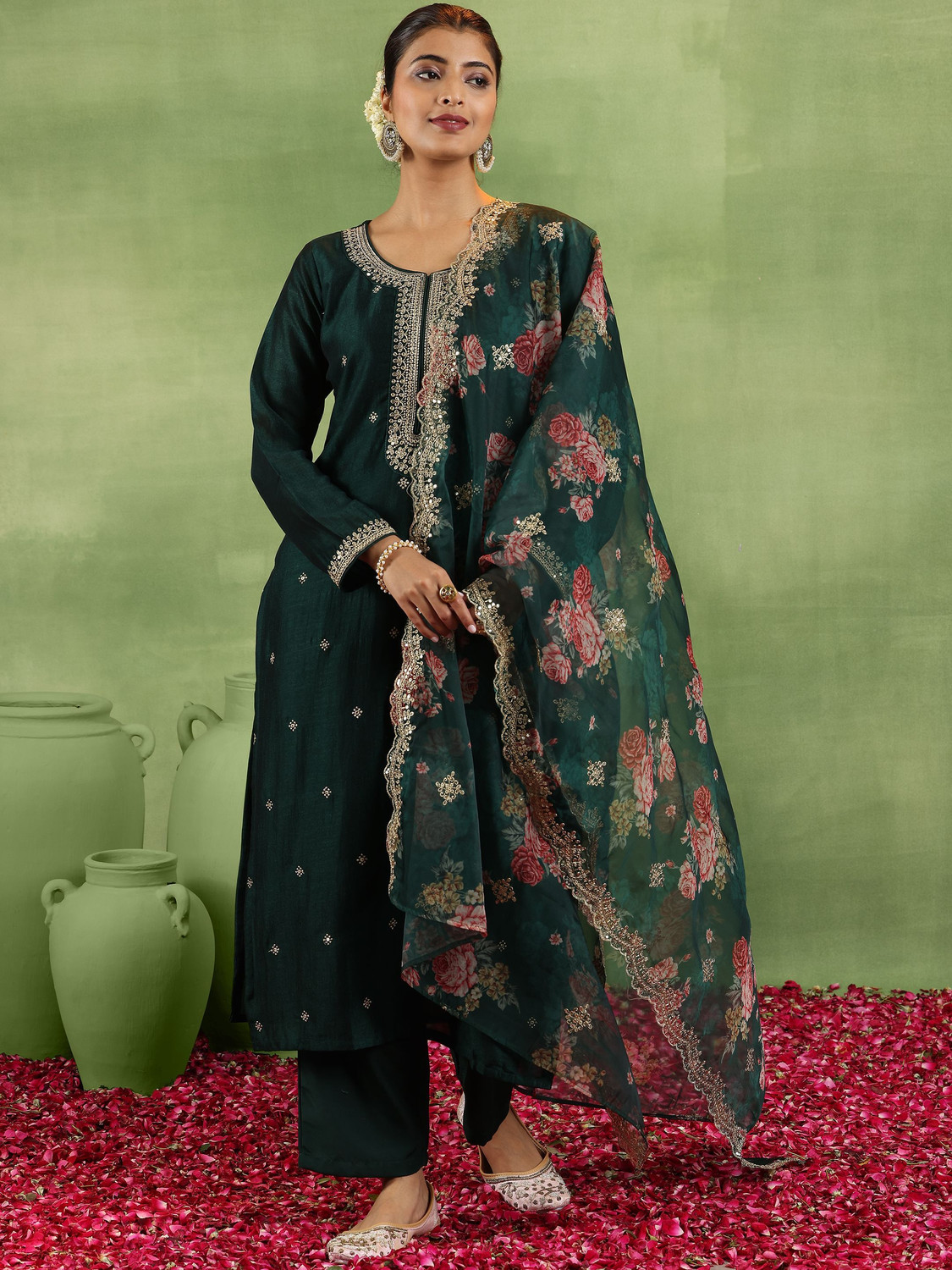Image of LIBAS Women Kurta Pant Dupatta Set