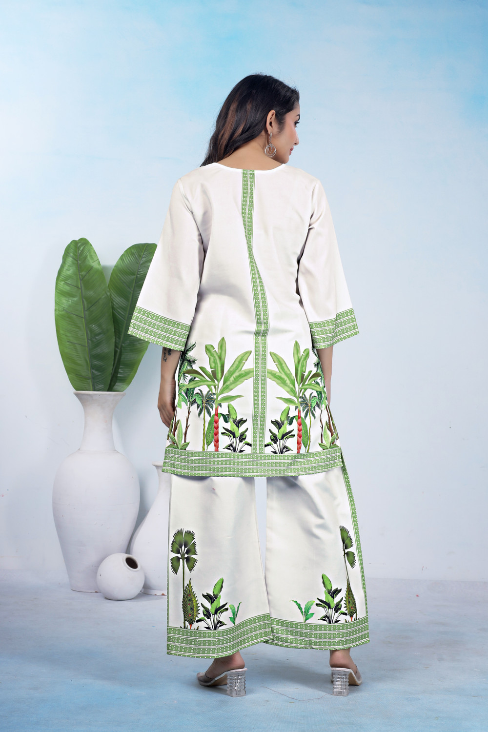 Image of safvi cration Women Kurti Palazzo Set