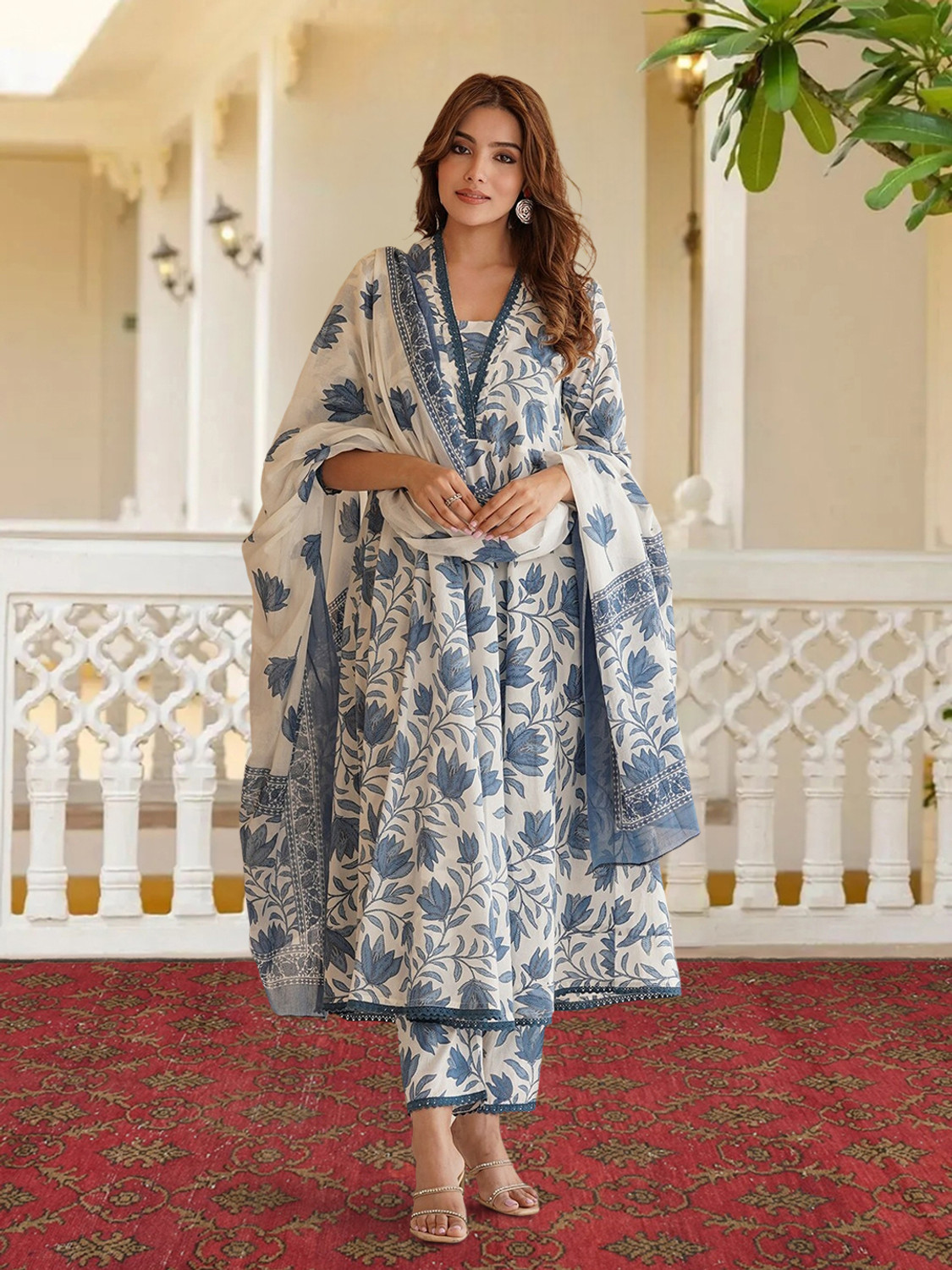 Image of 1 Stop Fashion Women Kurta Pant Dupatta Set