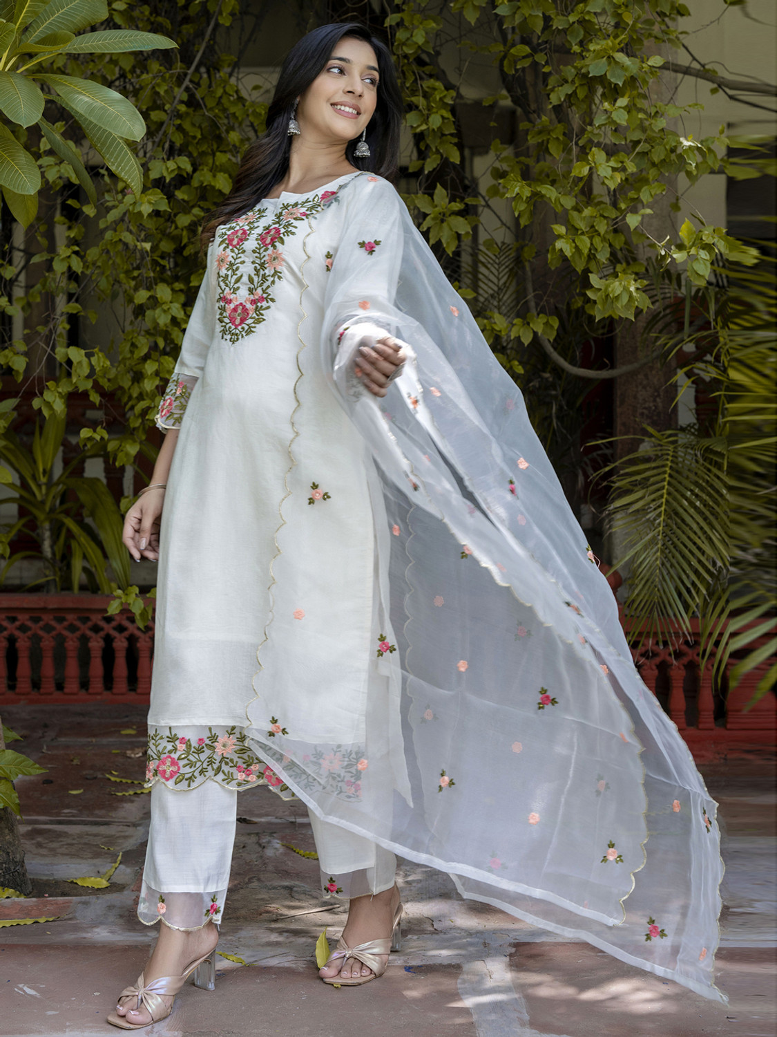 Image of VredeVogel Women Kurta Pant Dupatta Set