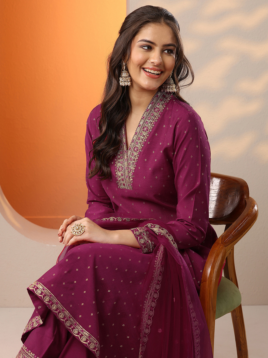 Image of LIBAS Women Kurta Pant Dupatta Set