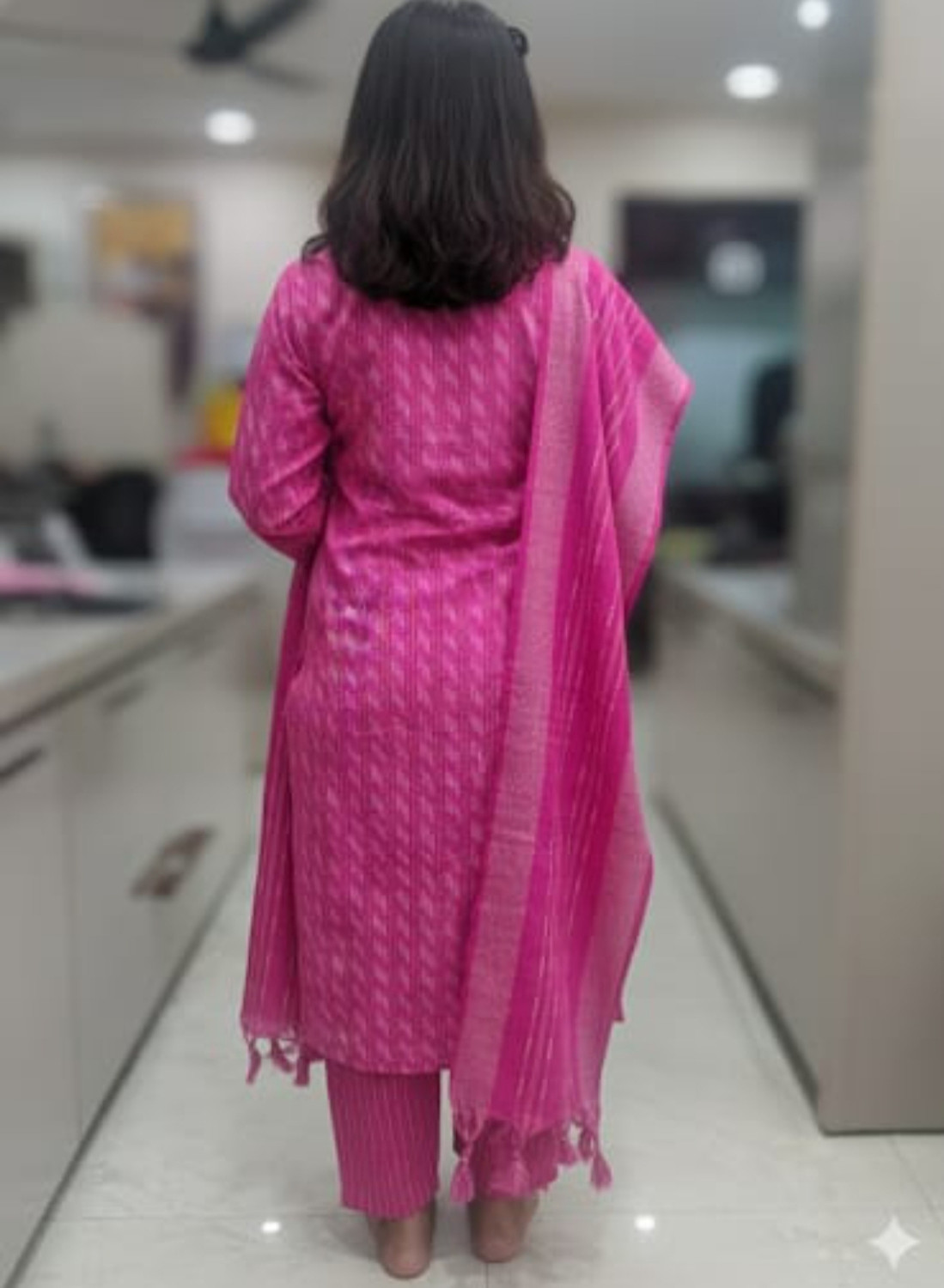 Image of AL MAIZ TEXTILE Women Kurti Pant Dupatta Set