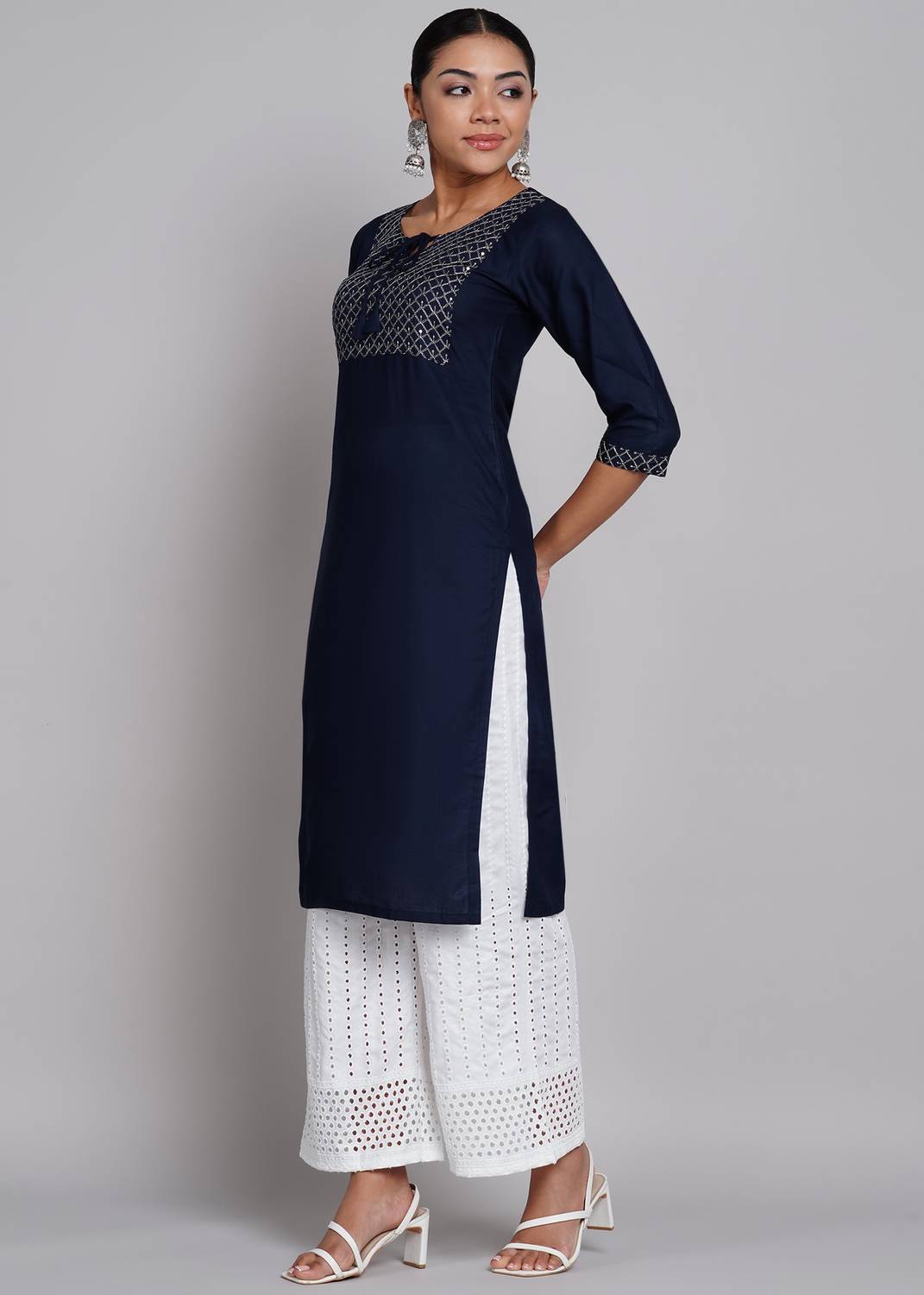 BAMLIZA WEAR Women Kurta Palazzo Set