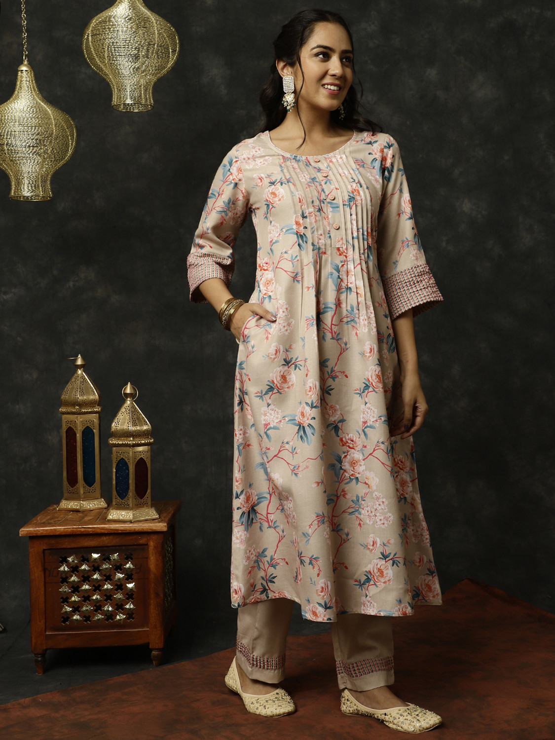 Image of Jaipur Kurti Women Kurta Pant Dupatta Set