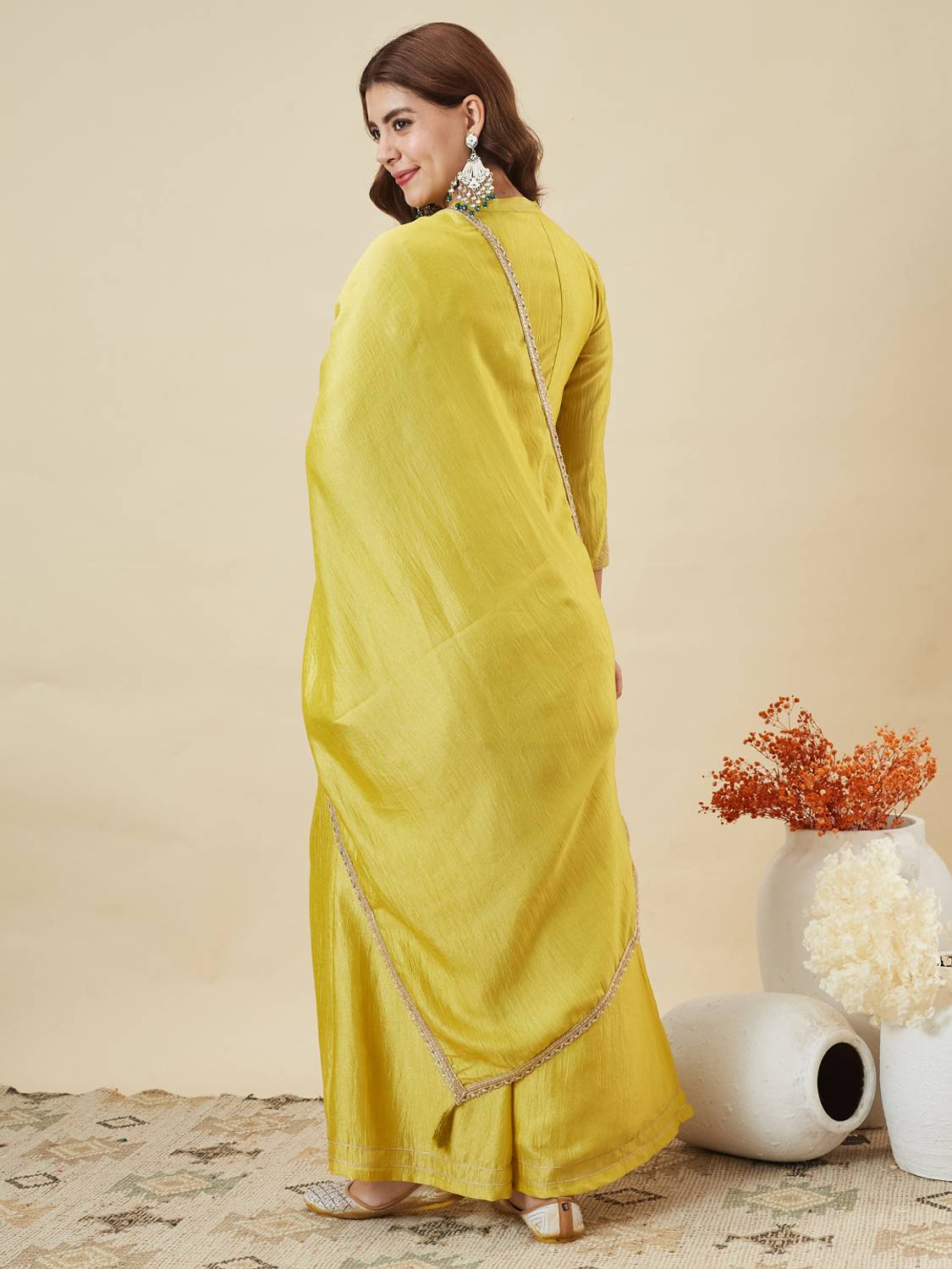 MOKOSH Women Kurta Sharara Dupatta Set - Image 2