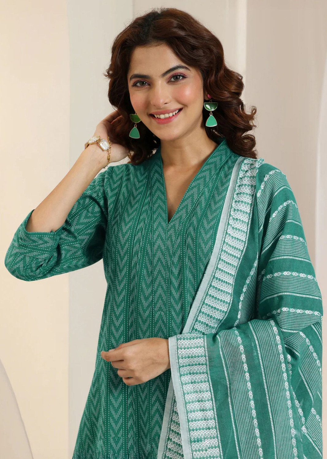 Image of Madarwa Women Kurta Pant Dupatta Set