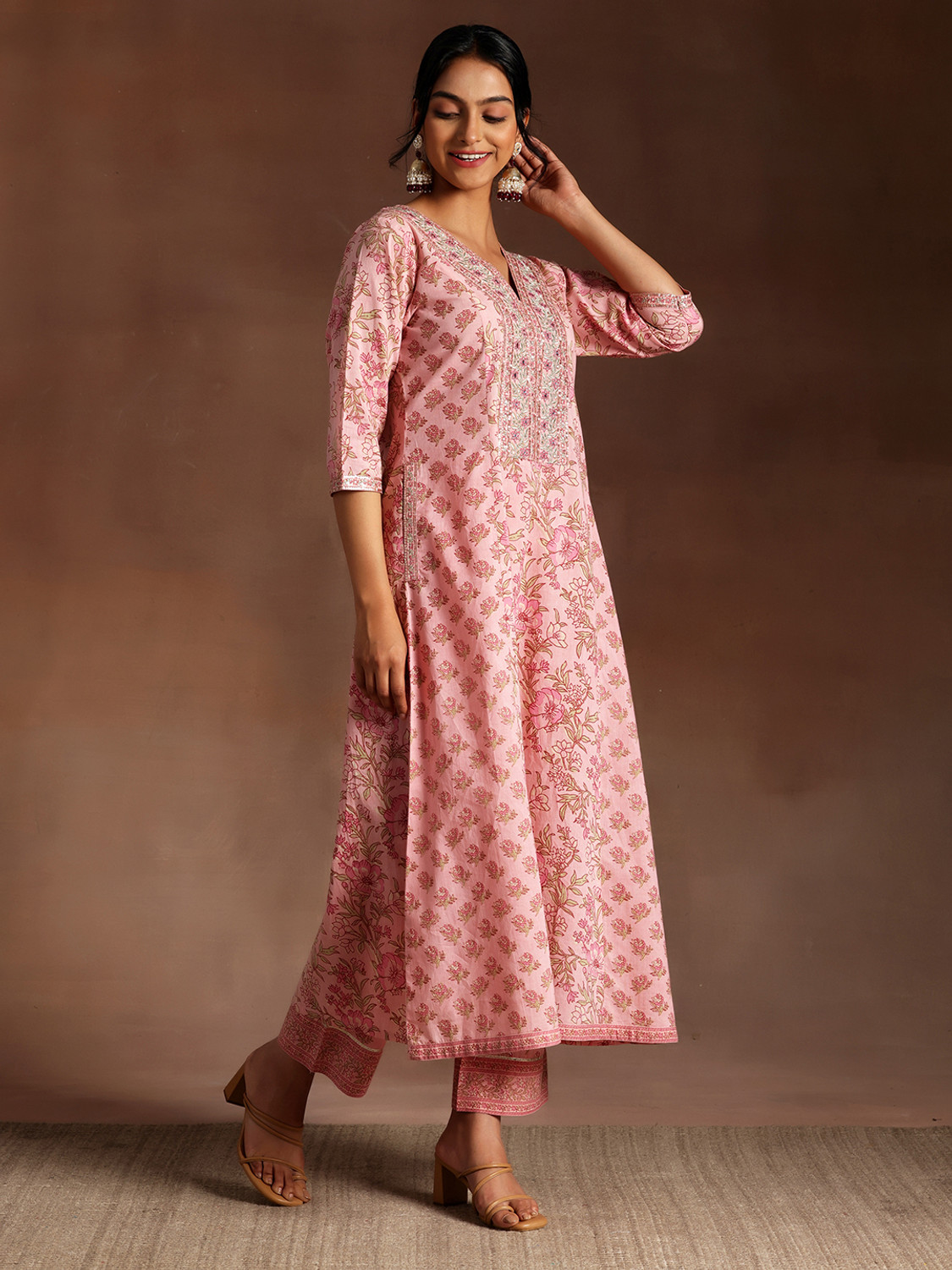 Image of LIBAS Women Kurta Palazzo Dupatta Set