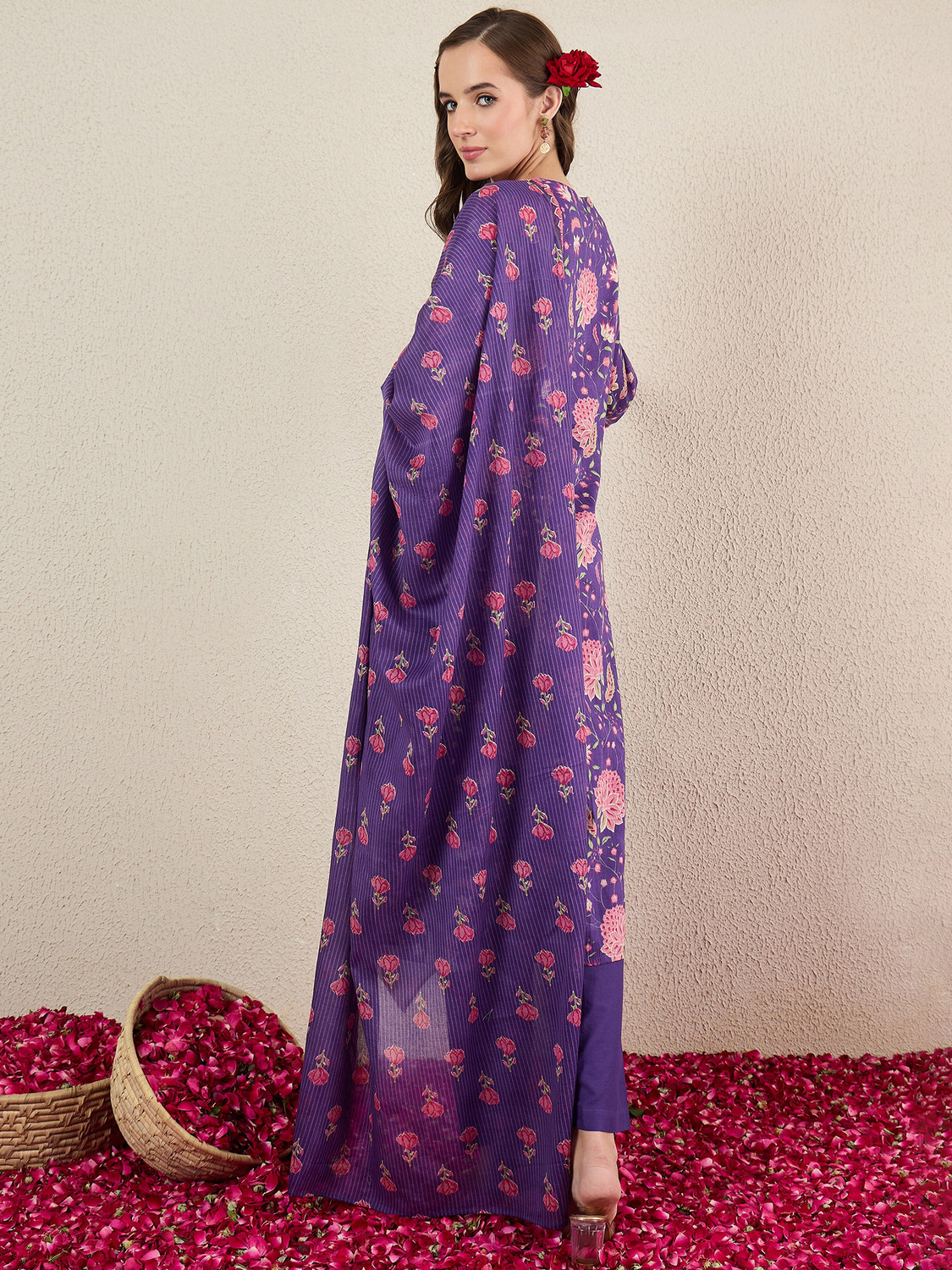 Image of Indo Era Women Kurta Pant Dupatta Set