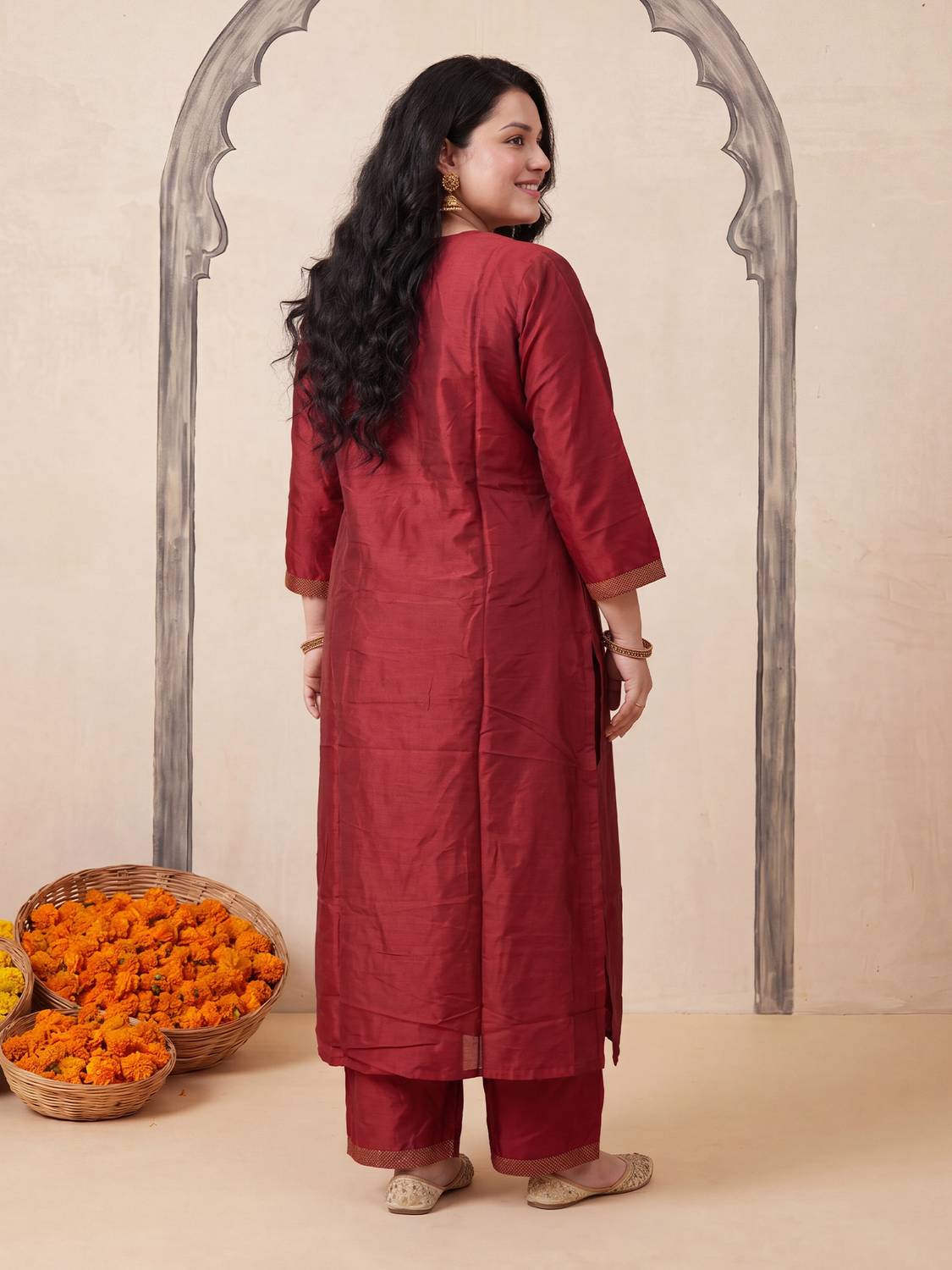 Indo Era Women Kurta Pant Dupatta Set - Image 2