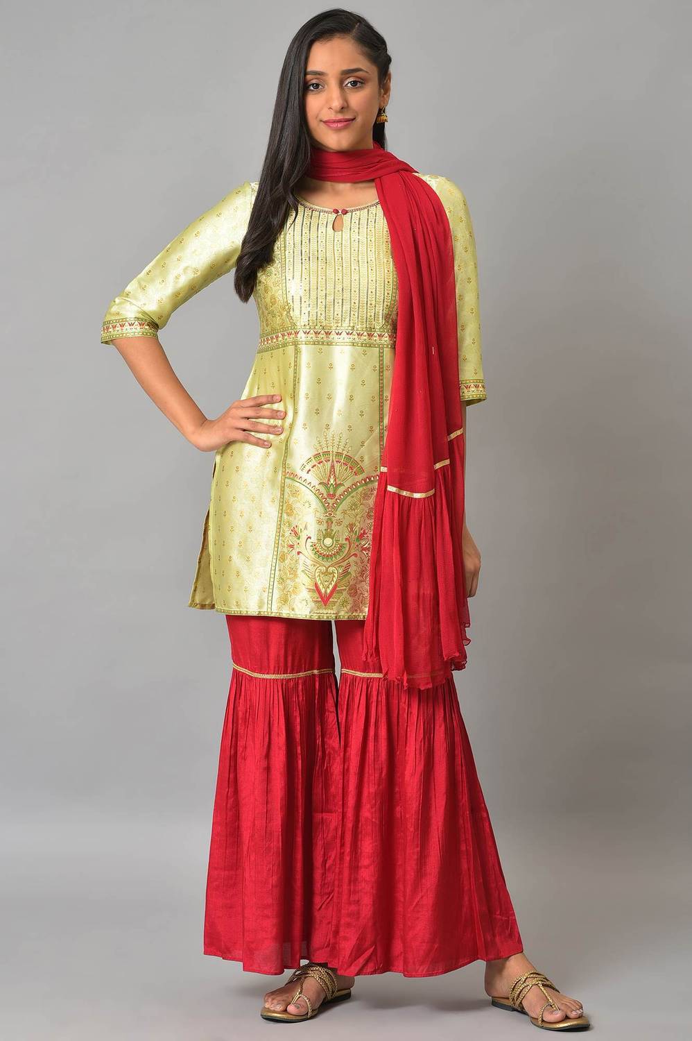 Aurelia Women Kurta Sharara Set
