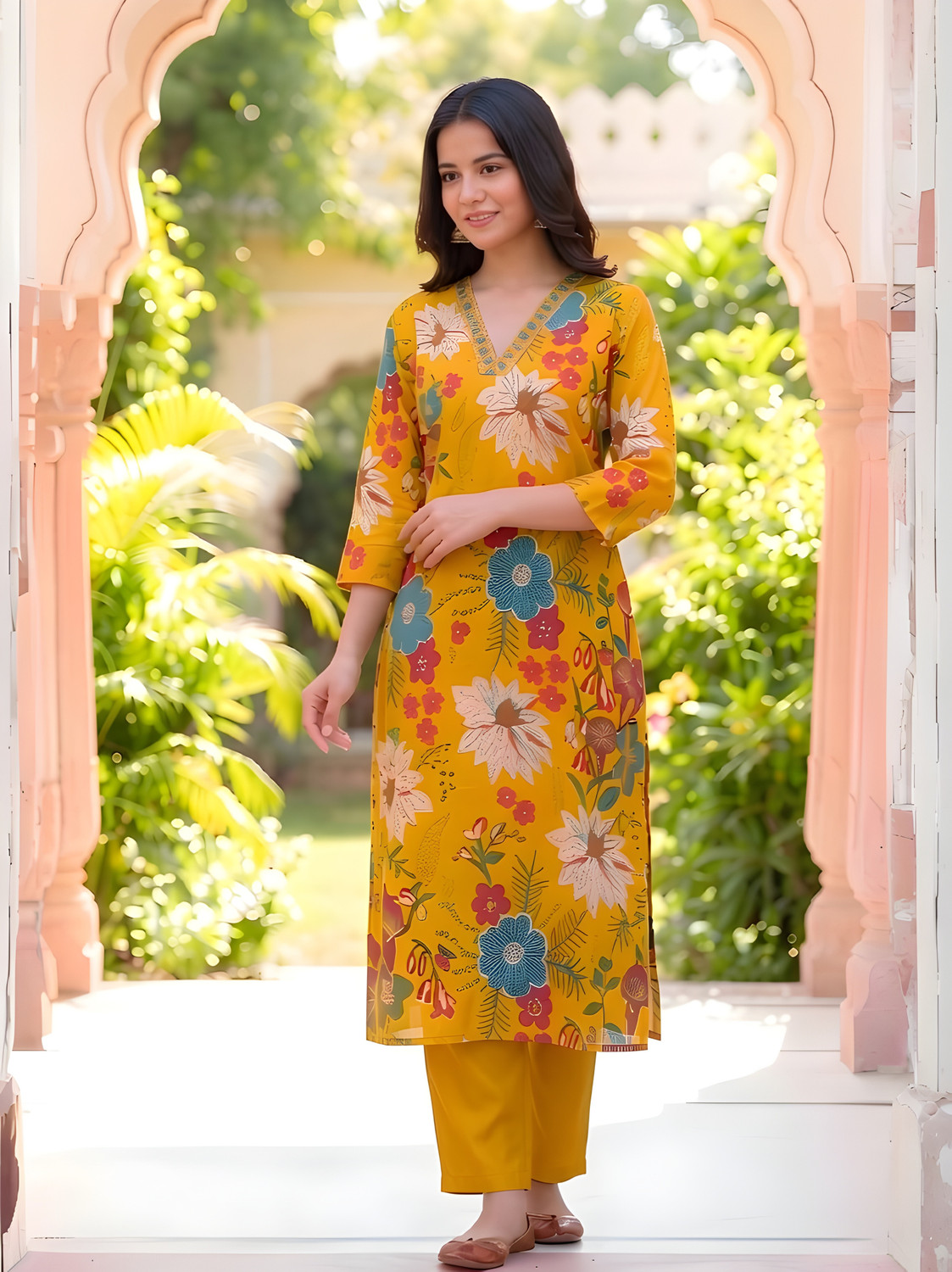 Image of Kiana House Of Fashion Women Kurta Pant Dupatta Set