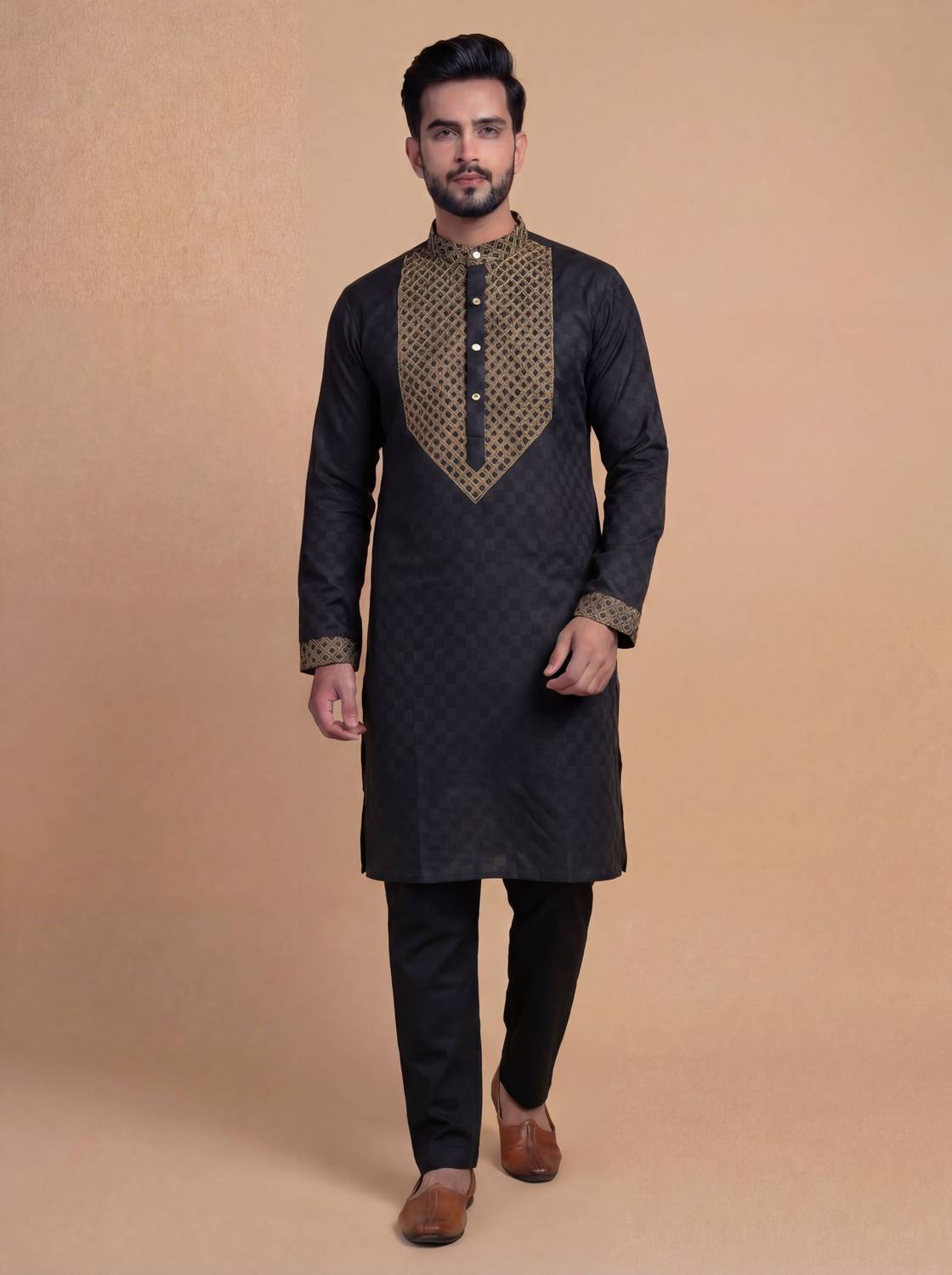 Tibra Men Kurta Pyjama Set - Image 5