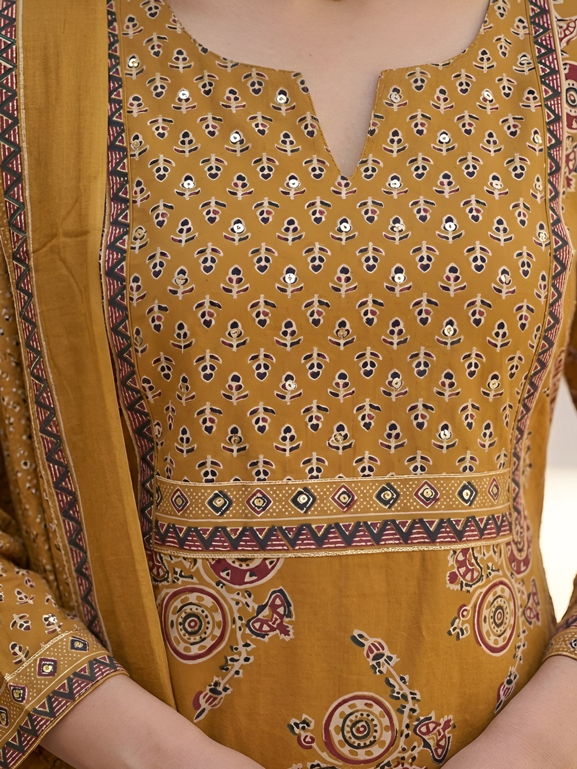 Image of Nayo Women Kurta Palazzo Dupatta Set