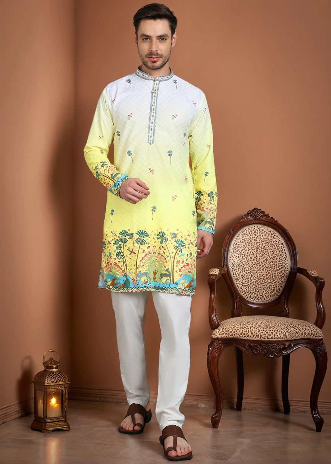 Image of TRANDTIDE Men Kurta Pyjama Set