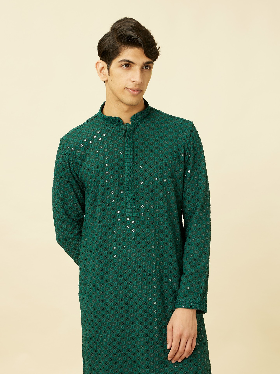 Image of MANYAVAR Men Kurta Pyjama Set