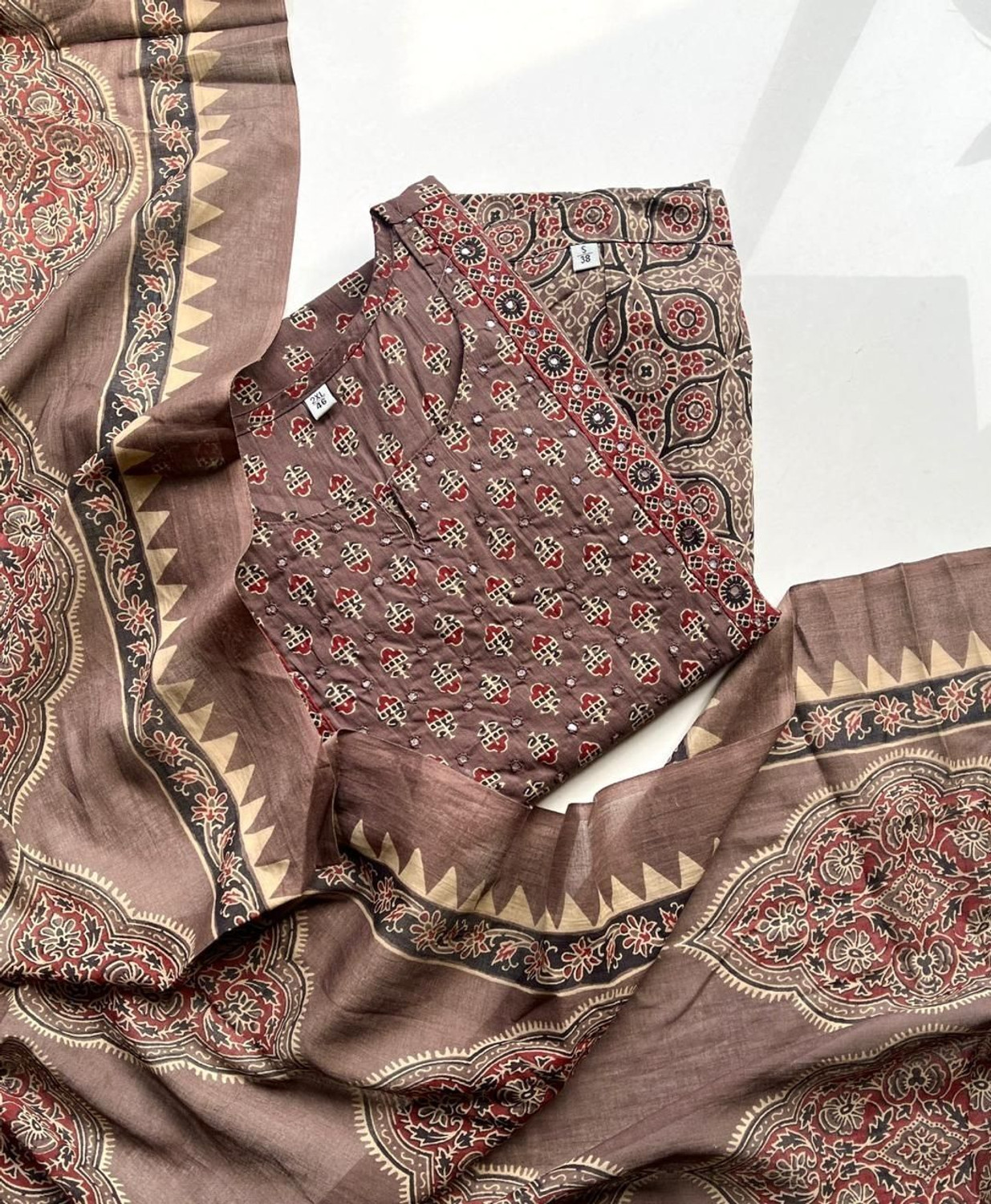 Image of FIONAL Women Kurta Pant Dupatta Set