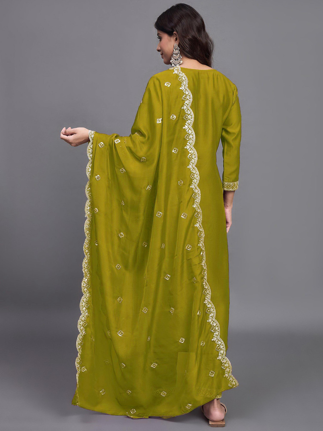 Image of Shree Ramkrishna Fab Women Kurti Pant Dupatta Set