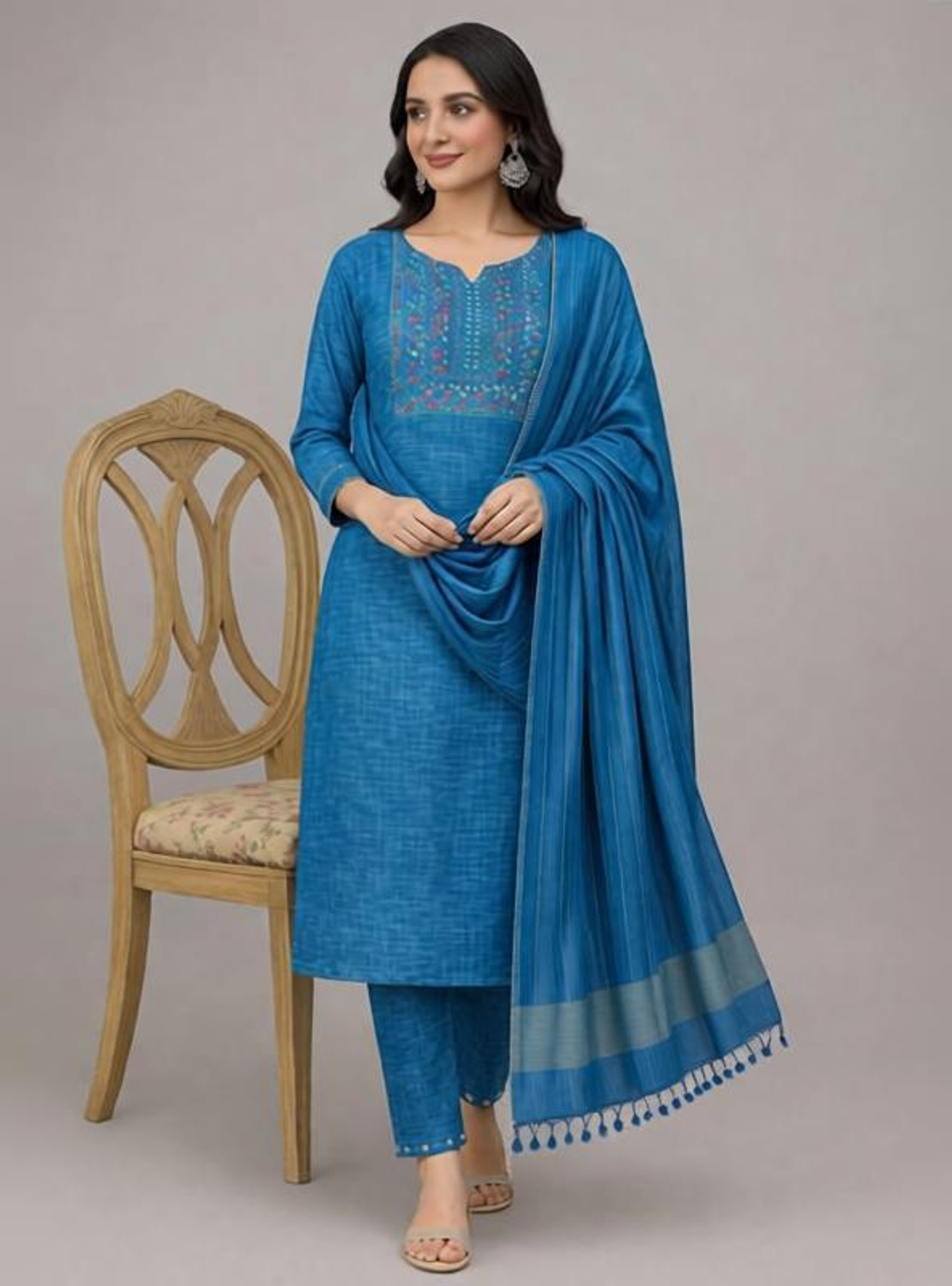 Image of Edeltraud collection Women Kurta Pant Dupatta Set