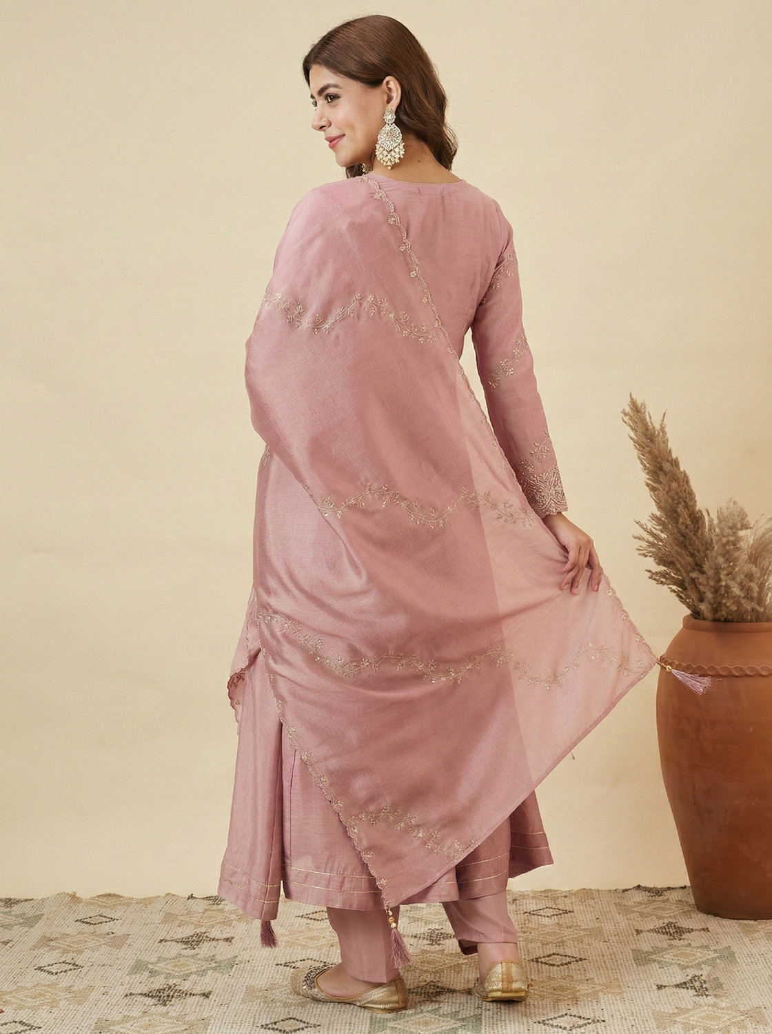 Image of MOKOSH Women Kurta Pant Dupatta Set