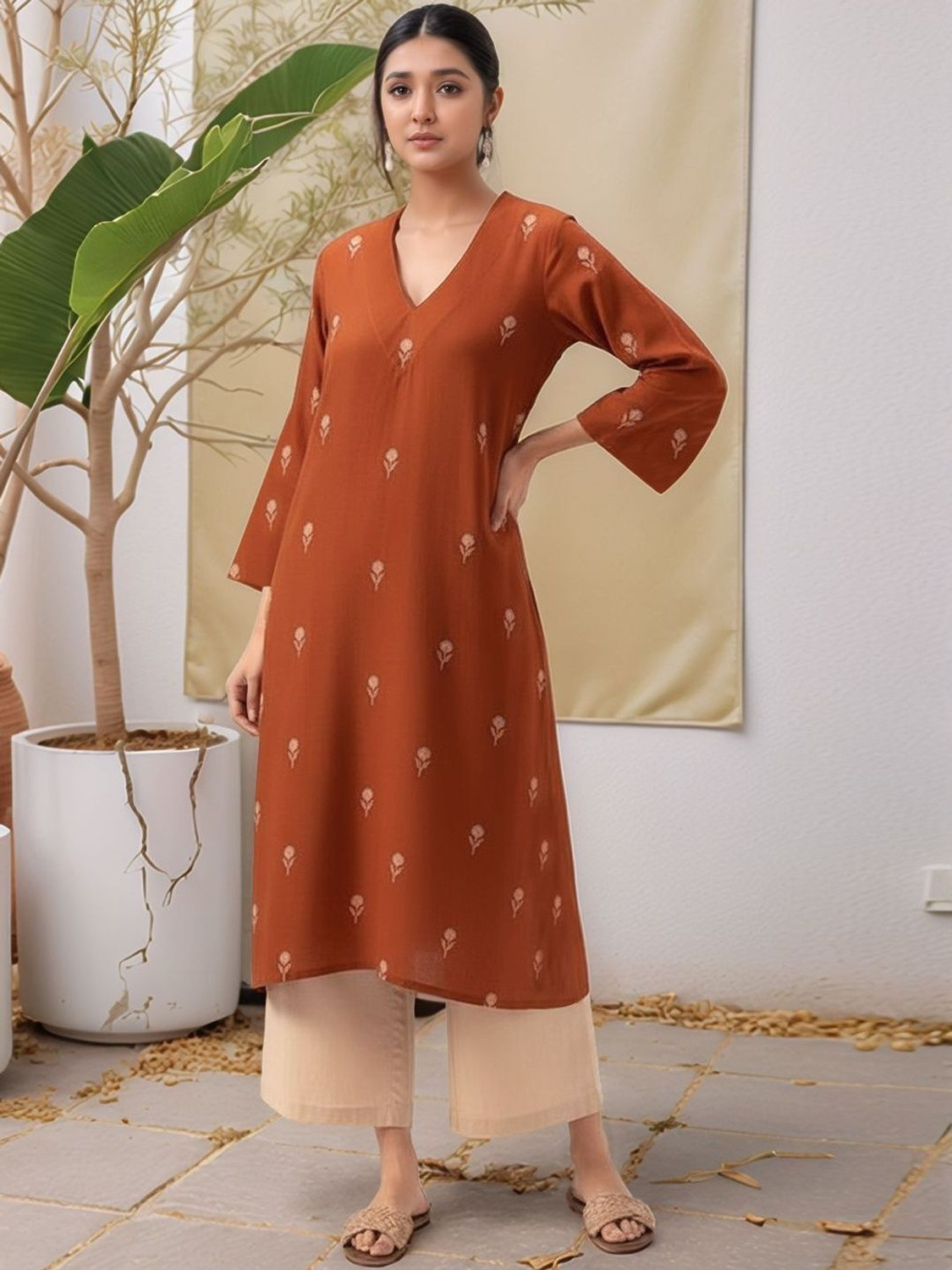 Image of SZN Women Kurta Palazzo Set