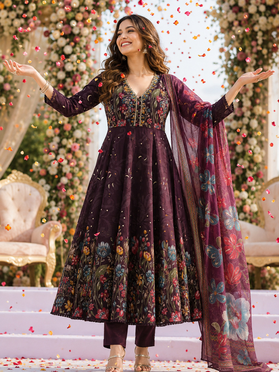 Image of berrylicious Women Kurta Pant Dupatta Set