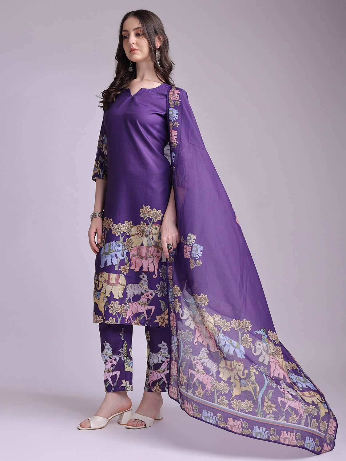 Image of ANOUK Women Kurta Pant Dupatta Set