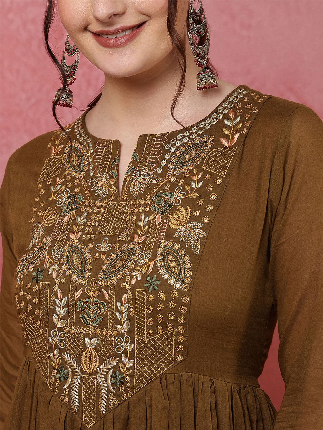 Image of Nishabd Women Kurta Palazzo Dupatta Set