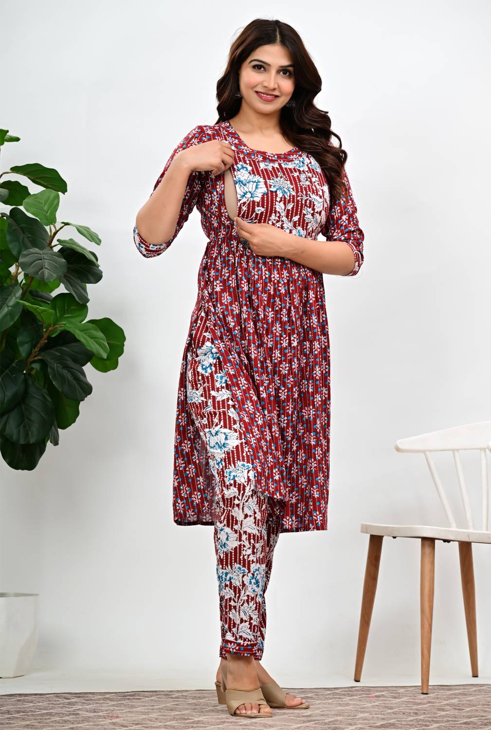 77Taj7 Women Kurta Pant Set
