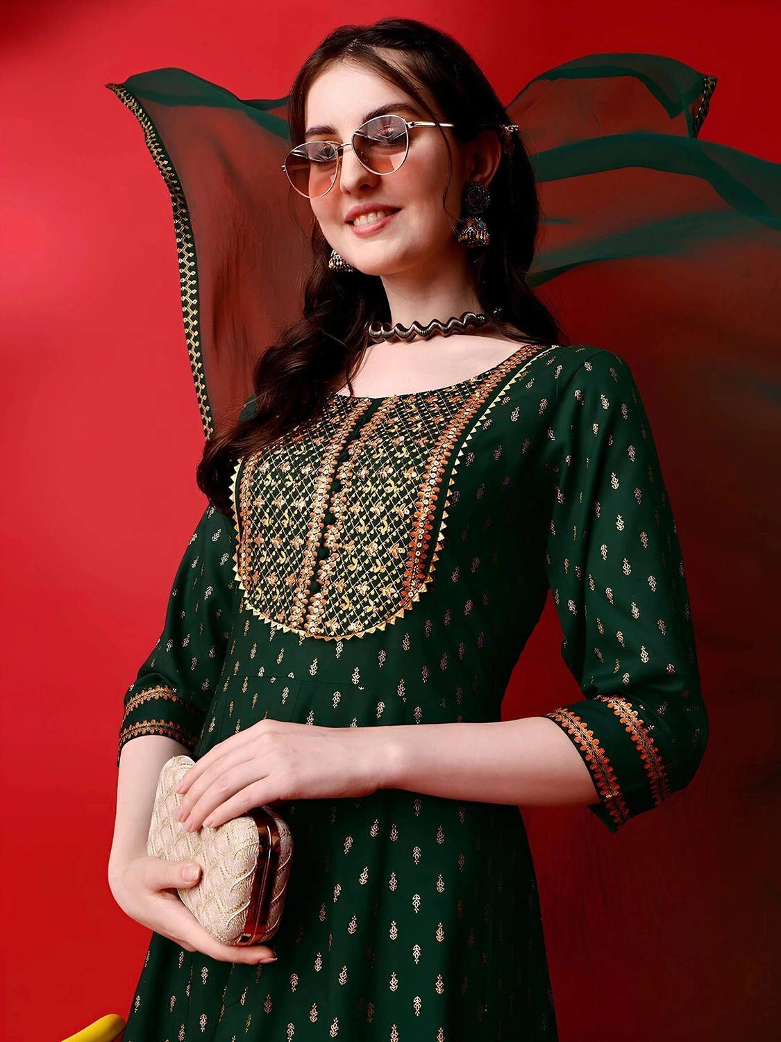 Image of Queens Fab Women Kurta Pant Dupatta Set